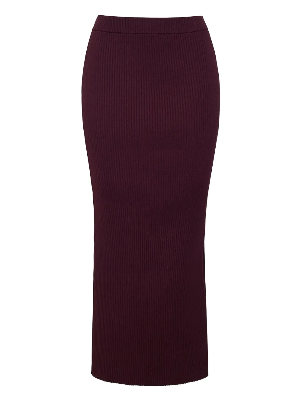 Cara Cara Jocelyn Ribbed Midi Skirt In Red