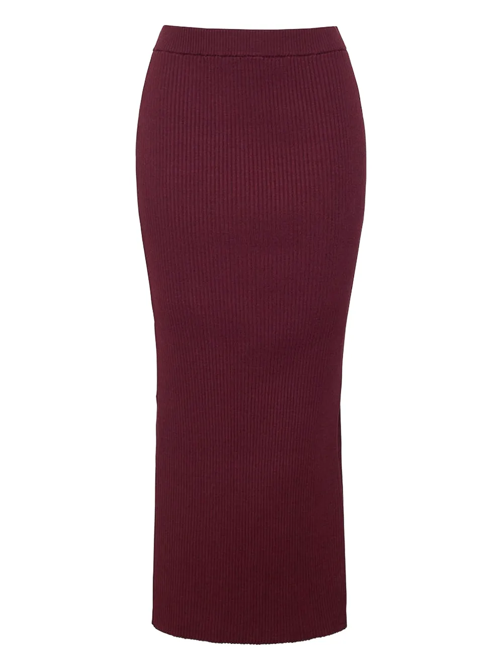 Cara Cara Jocelyn ribbed midi skirt | Red | Image 1