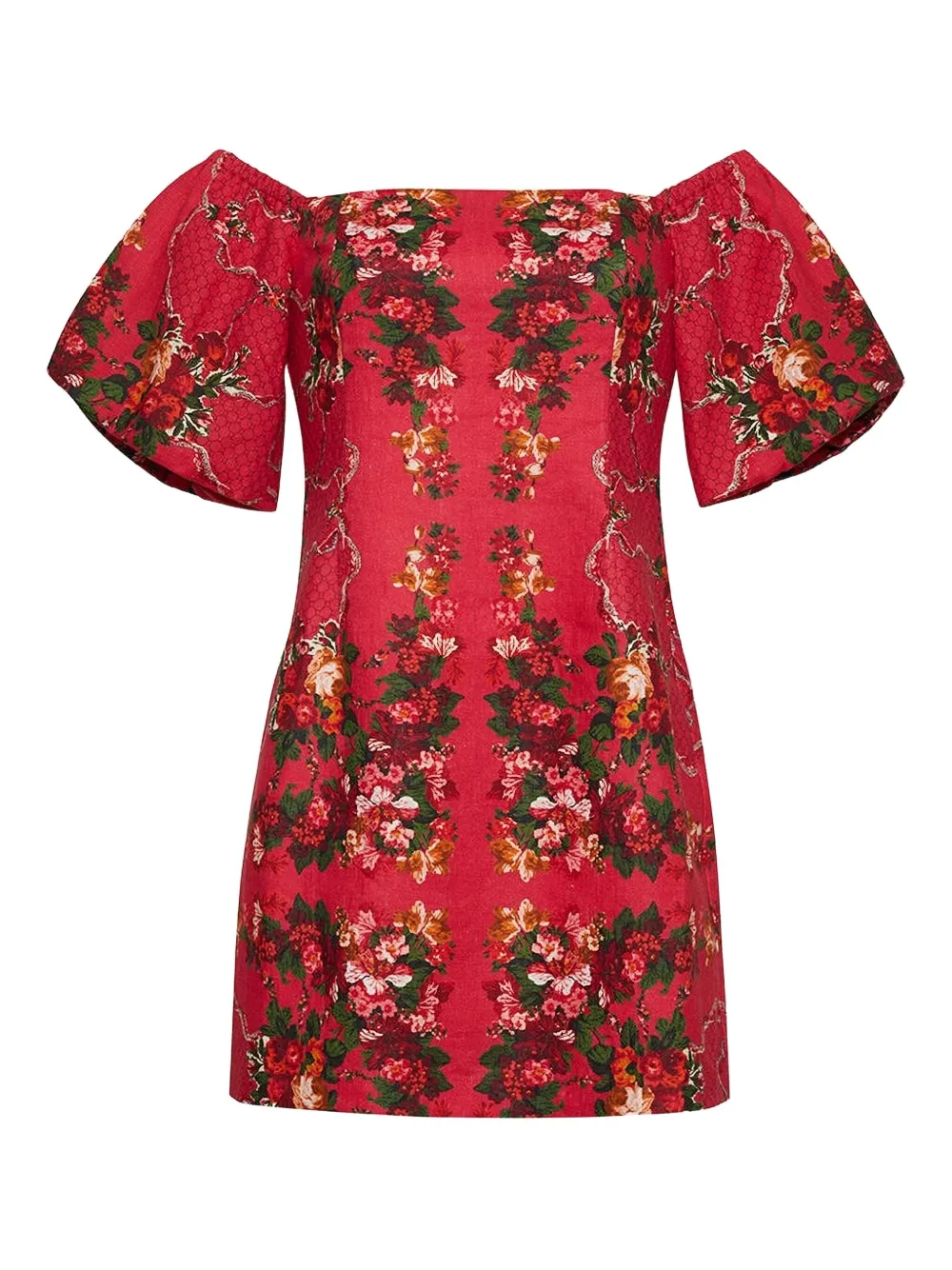 Cara Cara Abito corto a fiori con maniche a palloncino - Rosa