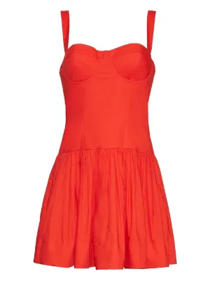 Reformation Aubree Linen Dress | Red | FARFETCH