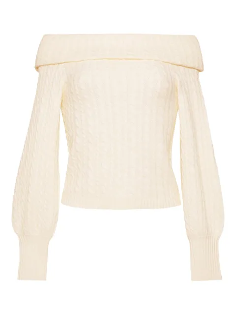 Cara Cara off-shoulder cable-knit top