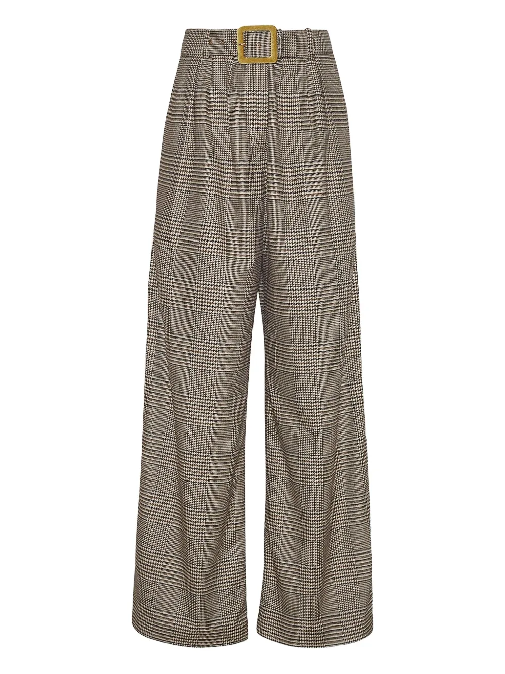 Cara Cara Glen plaid pleated trousers | Brown | Image 1