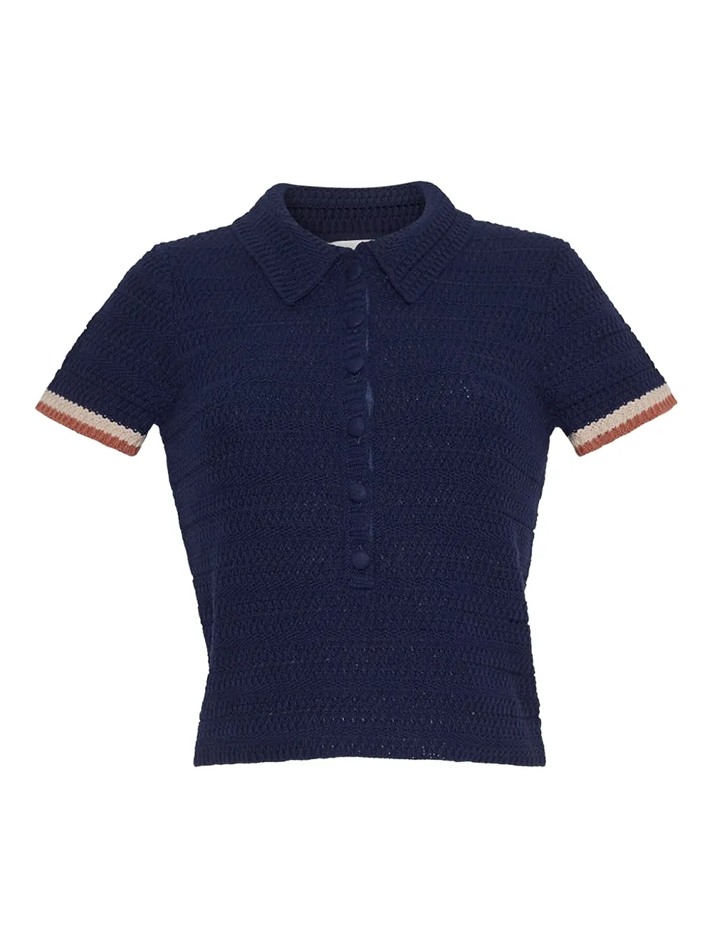 Cara Cara Lydia Short-sleeves Polo Top In Animal Print