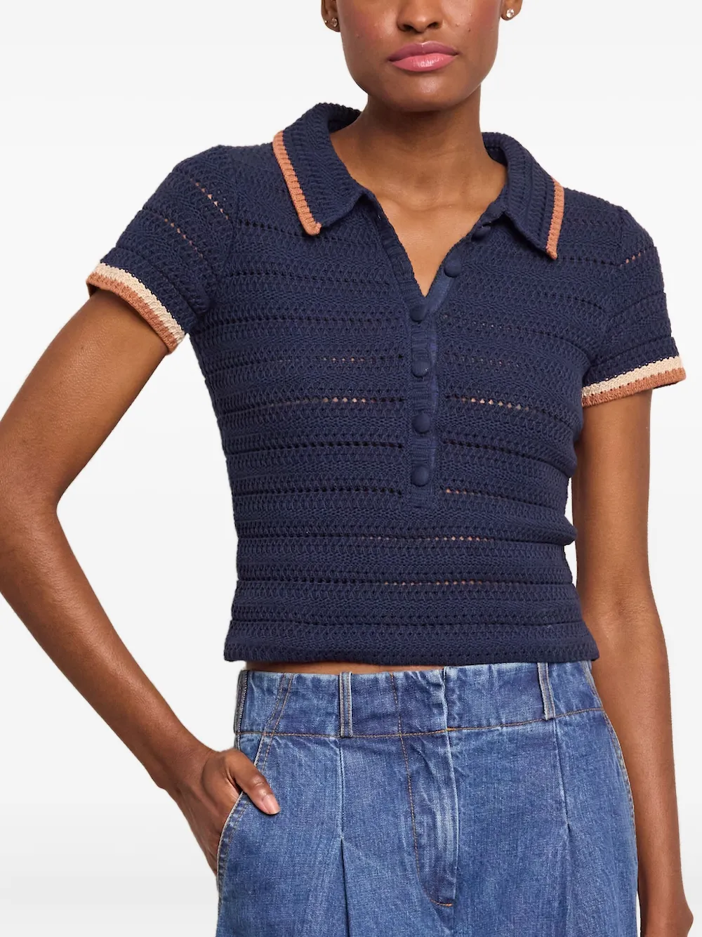 Lydia Short-Sleeves Polo Top