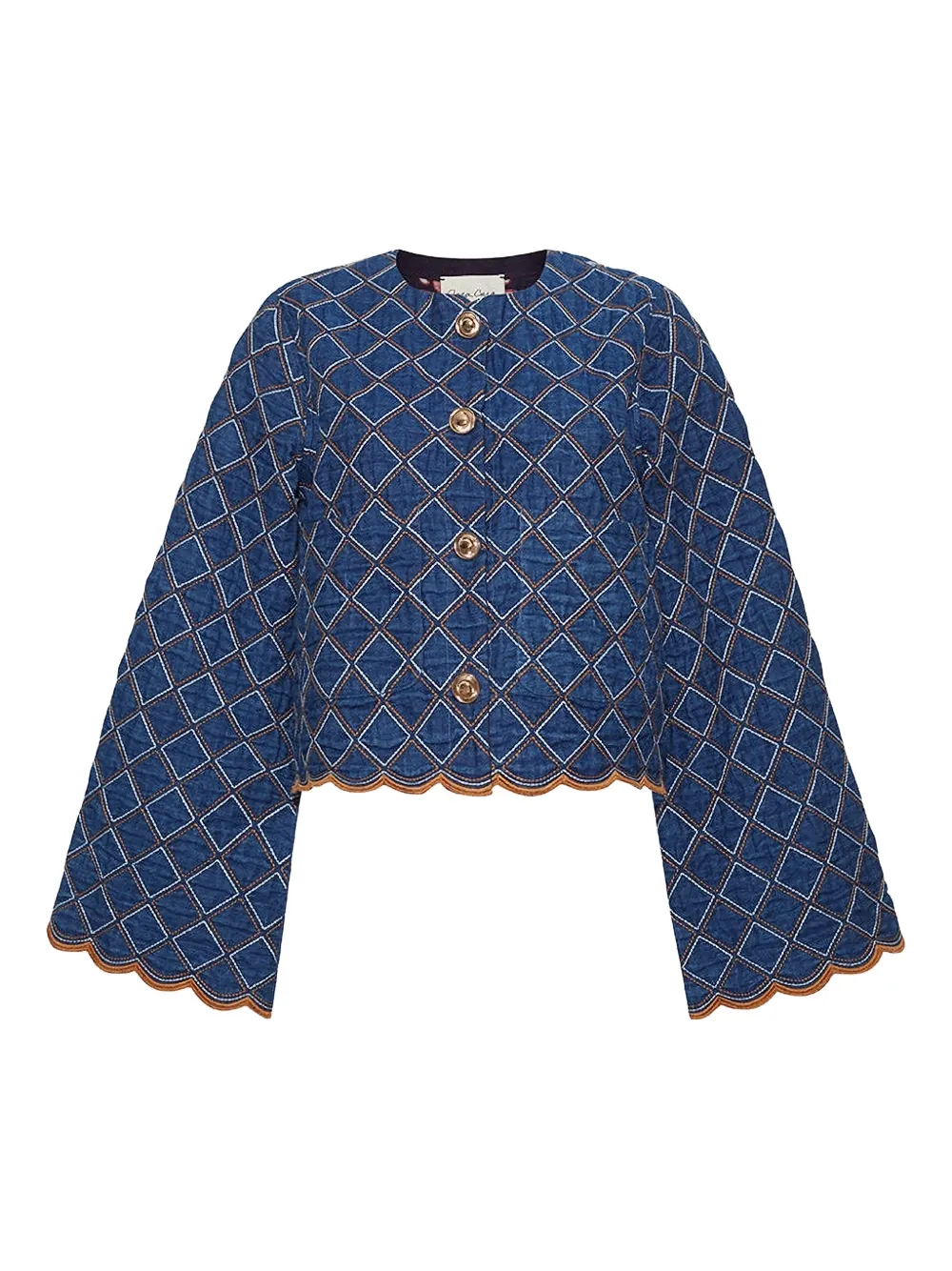 Cara Cara Giacca Marvis con orlo a smerlo - Blu