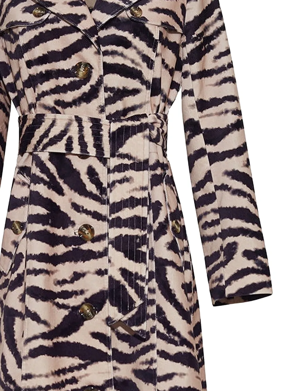 Cara Cara zebra print belted trench coat | Fitted Jackets | Image 2