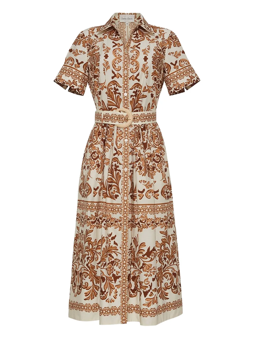 Cara Cara Adina belted midi dress - Toni neutri