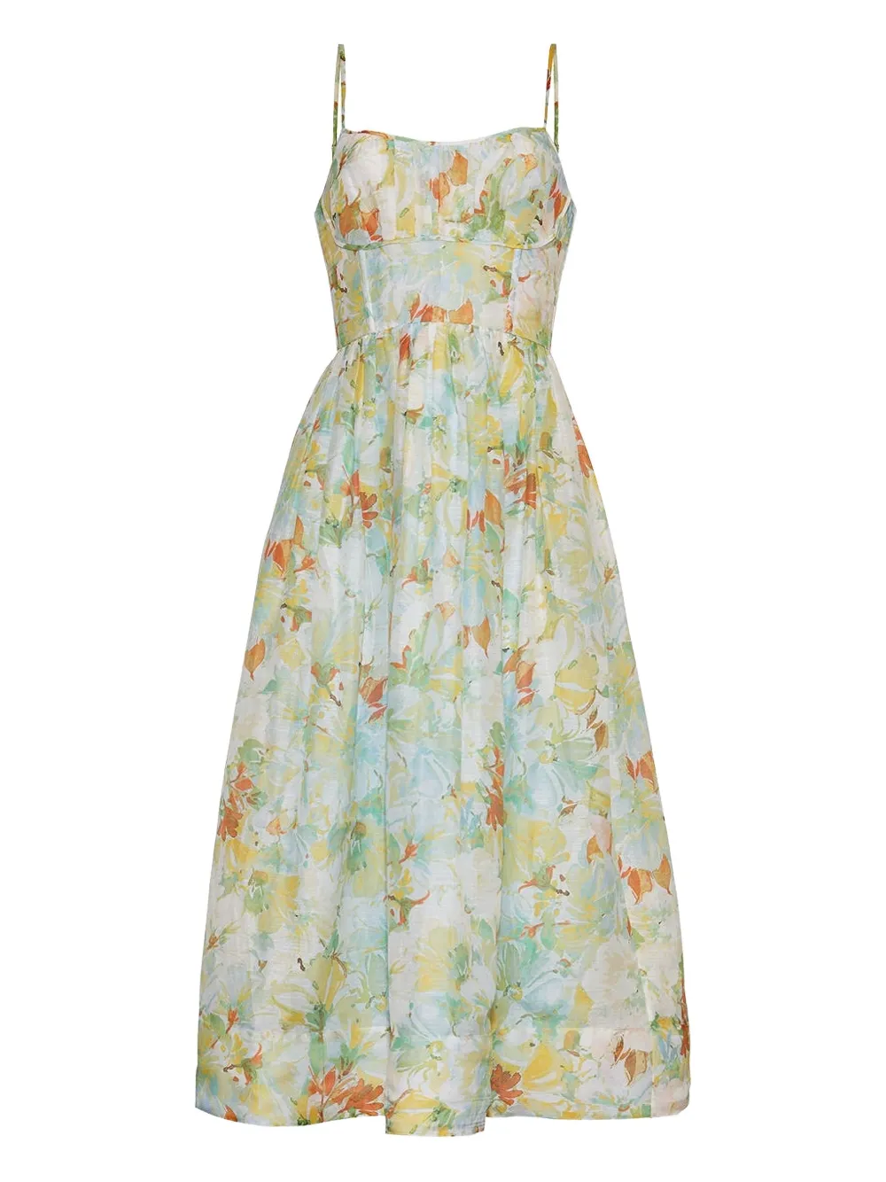Cara Cara Alba Floral-print Midi Dress In Multi