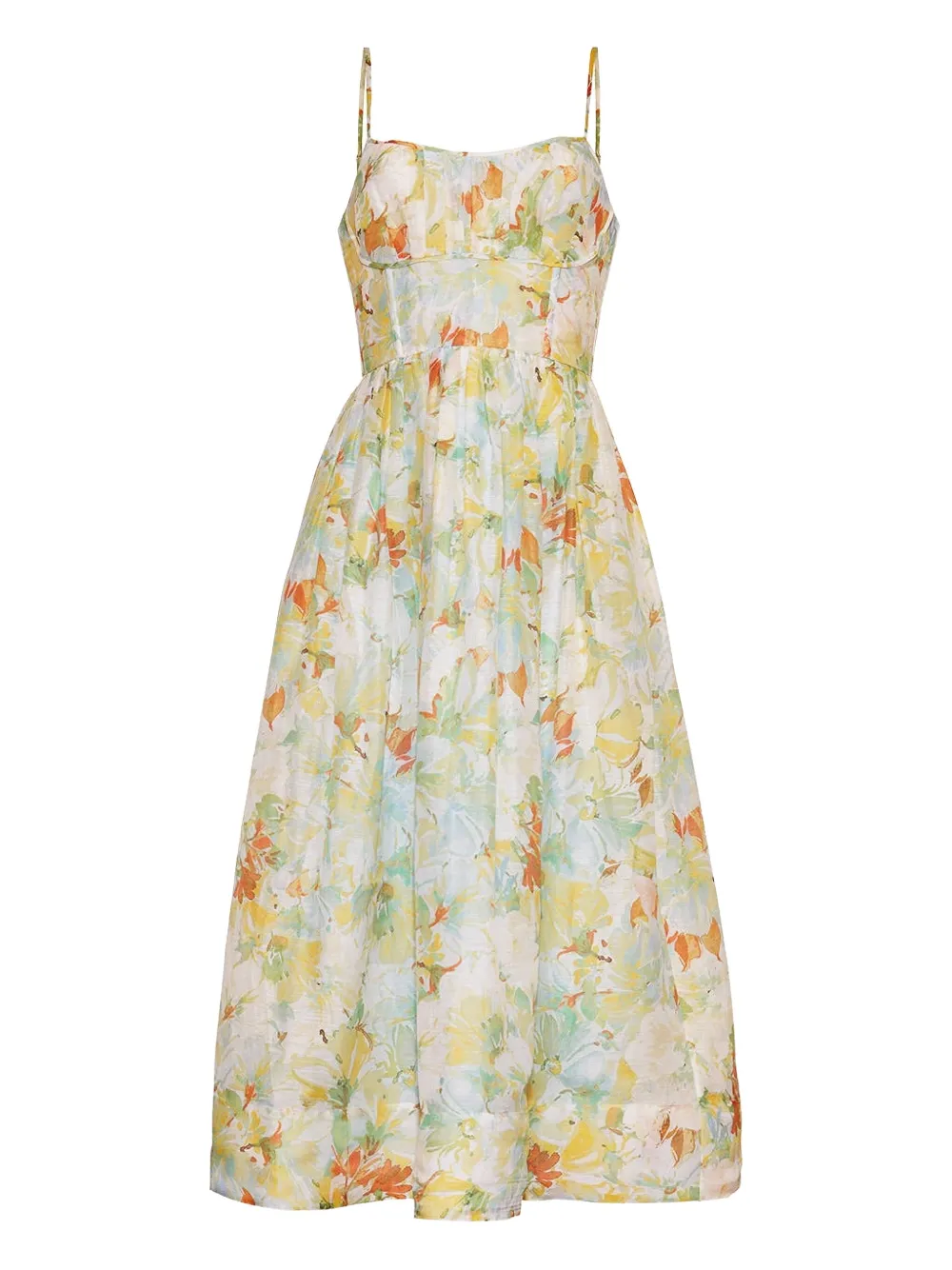 Cara Cara Alba floral-print midi dress - Blu