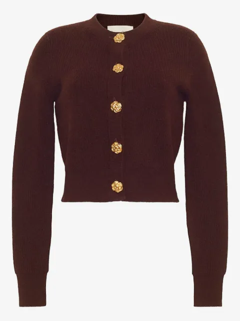 Cara Cara rose-gold button cardigan