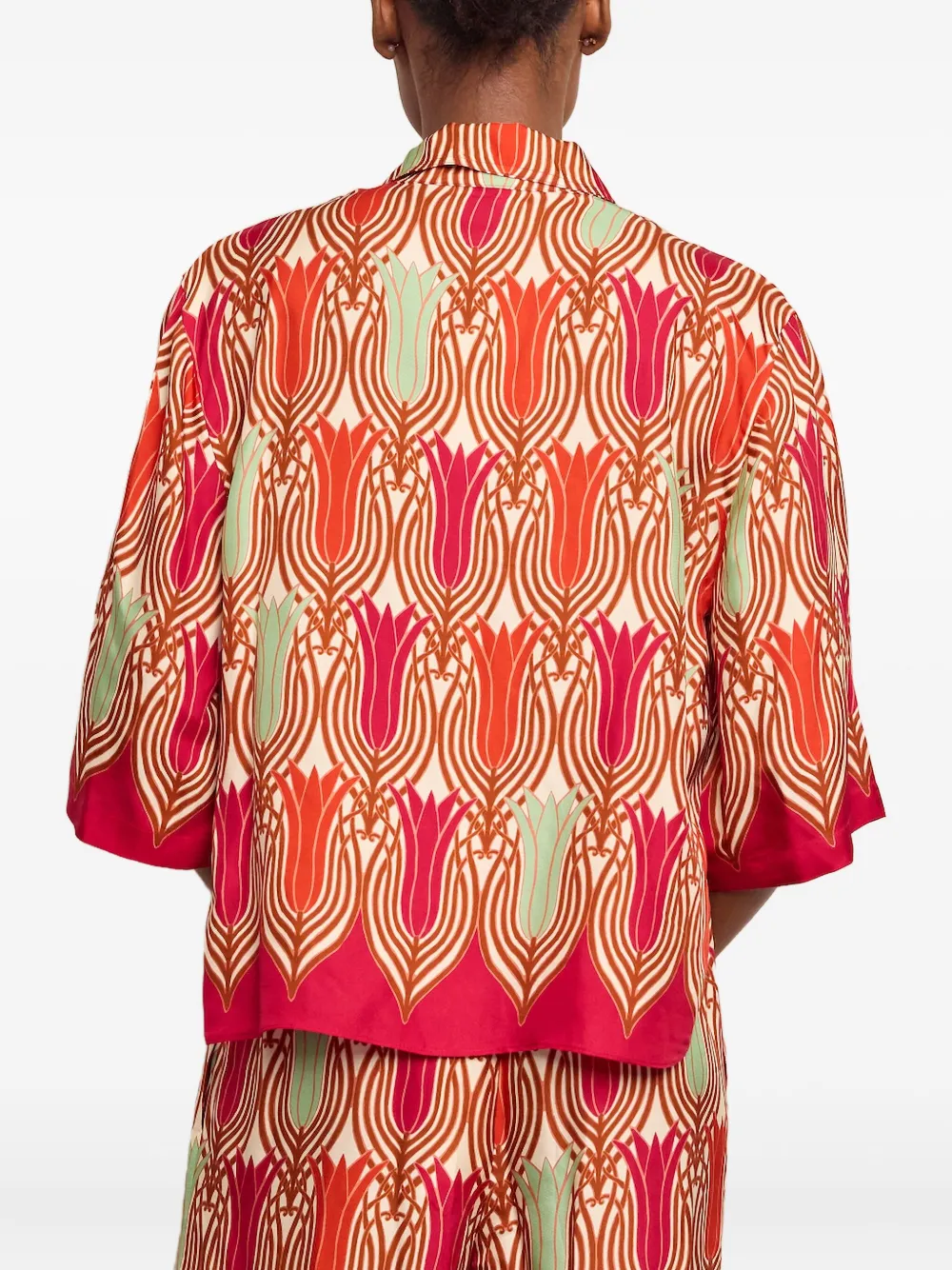 Cara Cara Calvia Short-sleeve Shirt - Red 