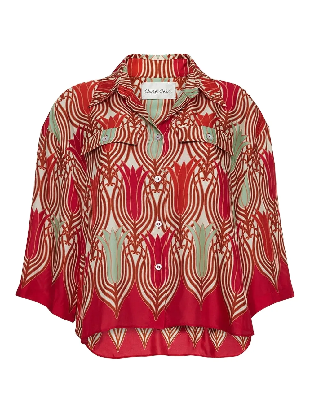 Cara Cara Calvia Short-sleeve Shirt In Multi