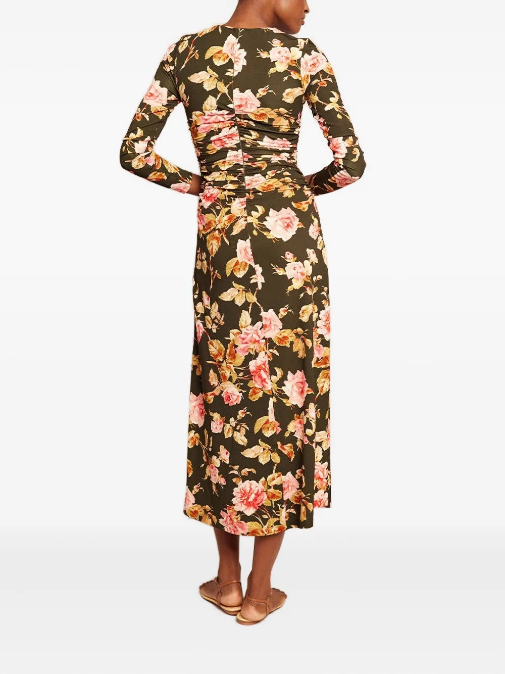 Maisy Floral-Print Ruched Dress