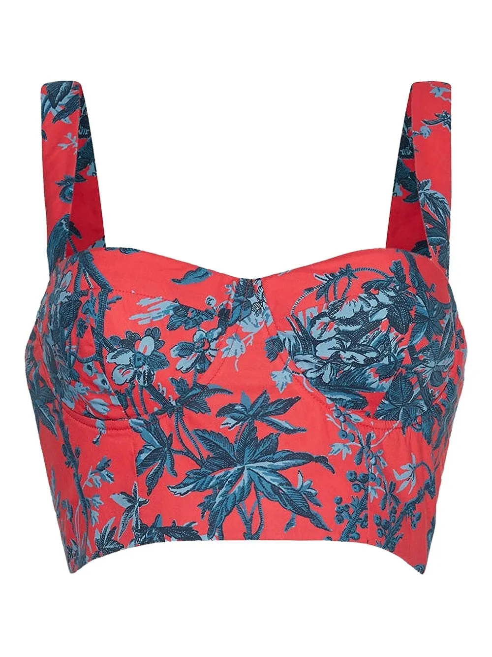 Cara Cara Claudine Floral-print Smocked Top In Multi