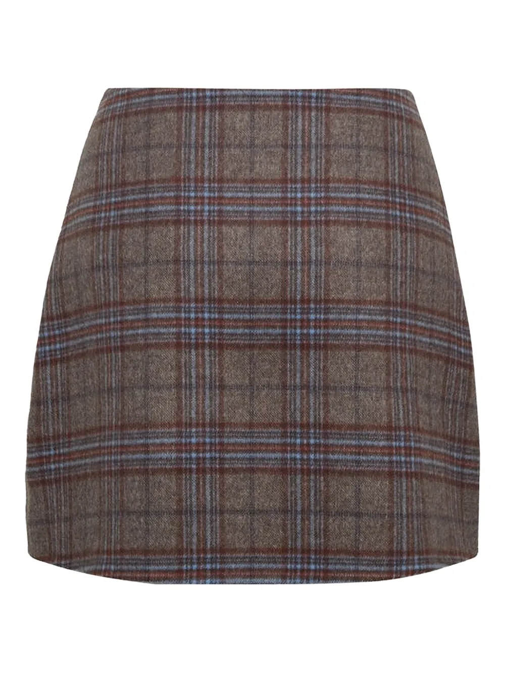 Cara Geruite wikkelrok Bruin