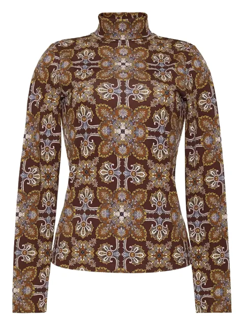 Cara Cara printed mock-neck top