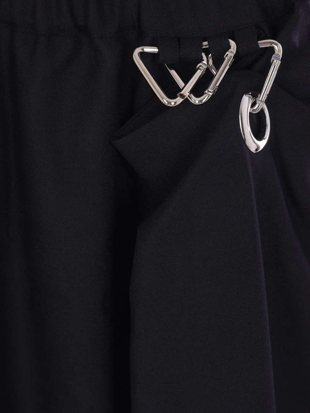 Noir Kei Ninomiya Pleated Wool Skirt In Black