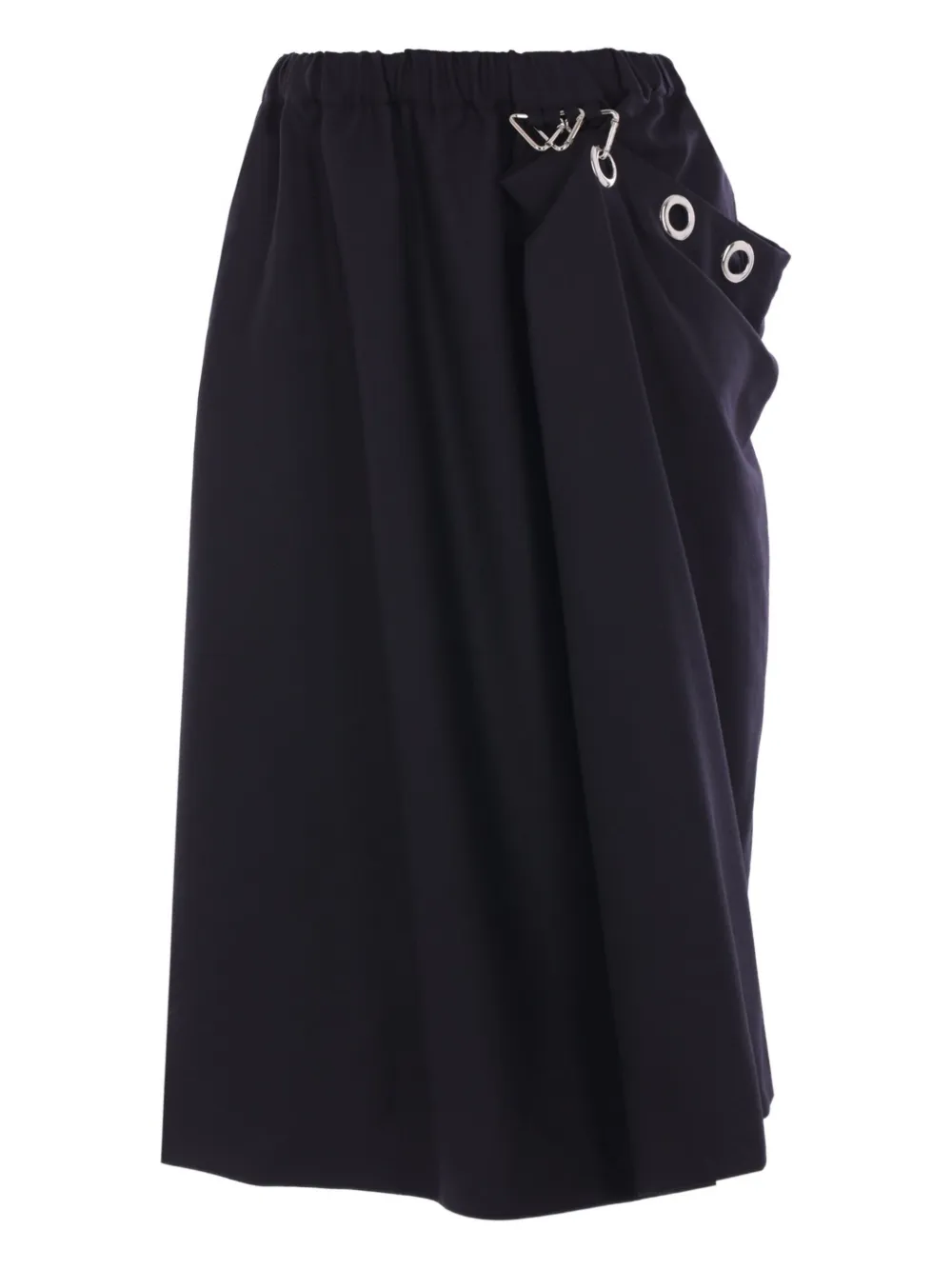 Noir Kei Ninomiya Pleated Wool Skirt In Black