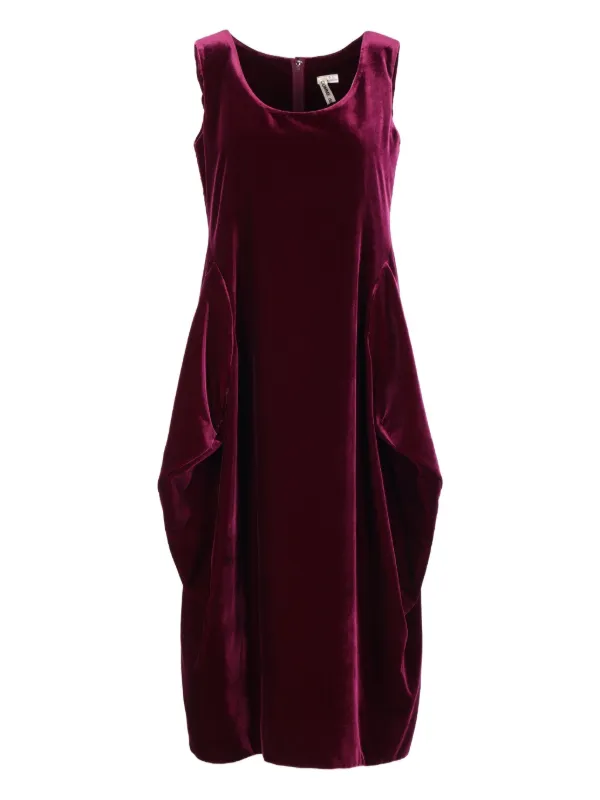 Comme des Garçons Sleeveless Midi Dress in Red