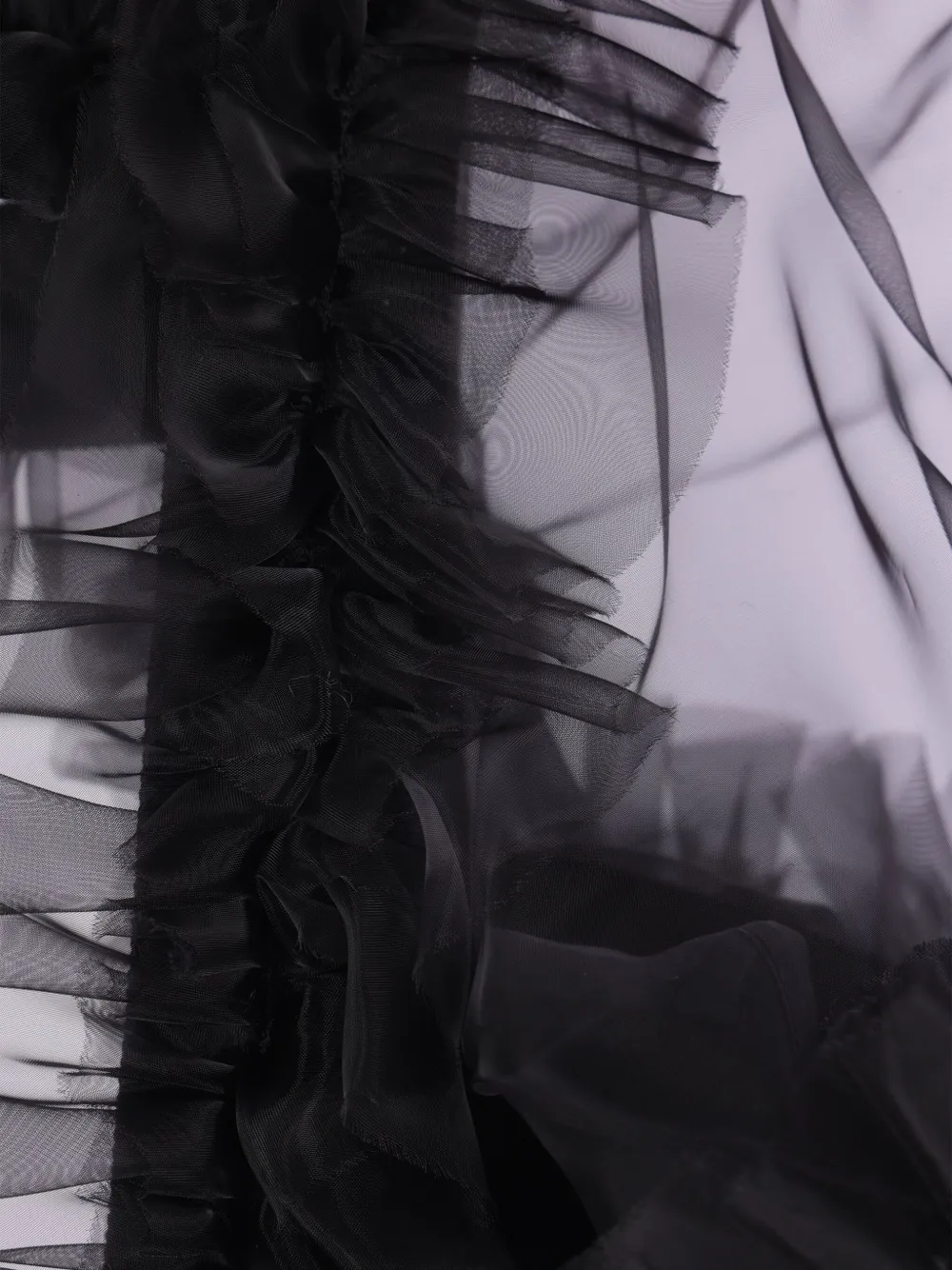 Noir Kei Ninomiya Top met ruches Zwart