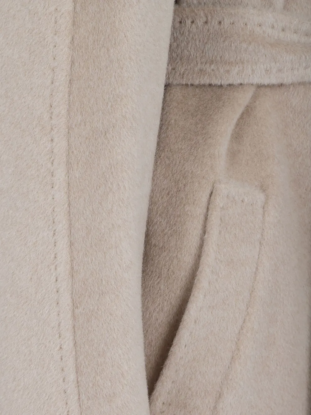 Weekend Max Mara Tempera Belt-fastening Coat In Neutral