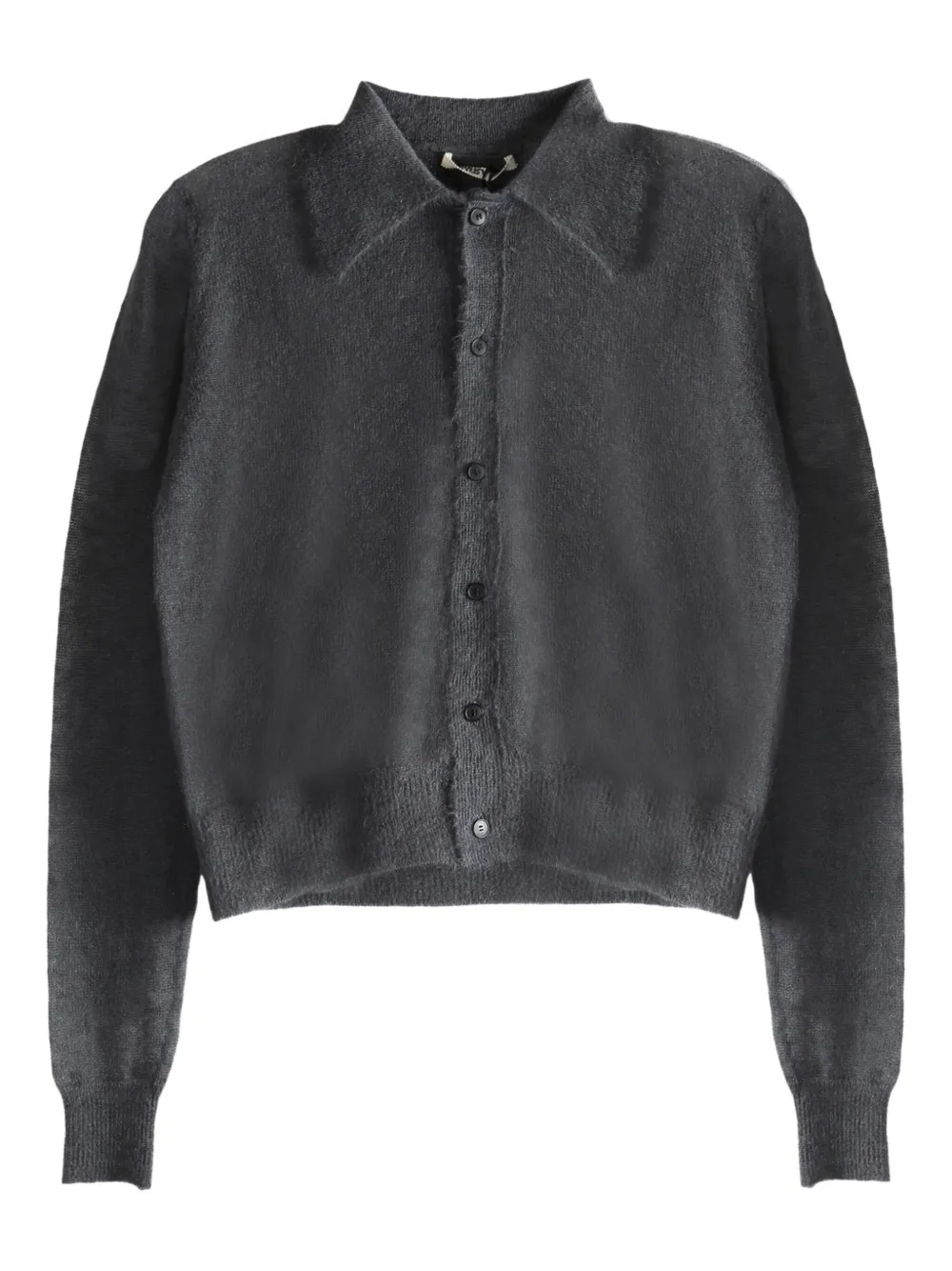 Auralee buttoned collared cardigan | Grey | Image 1