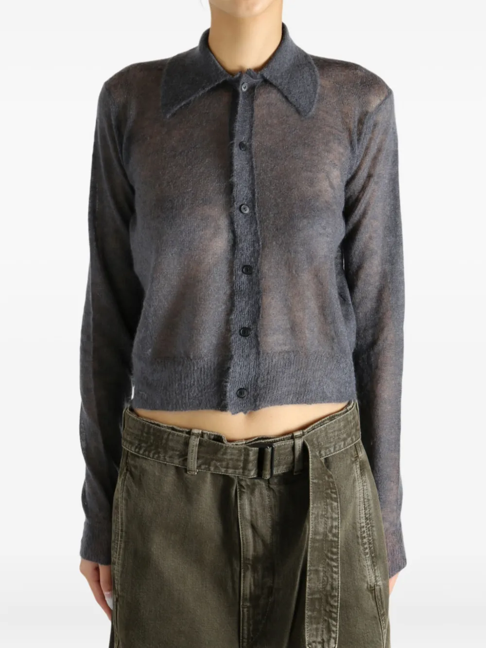Auralee buttoned collared cardigan | Cardigans | Image 2