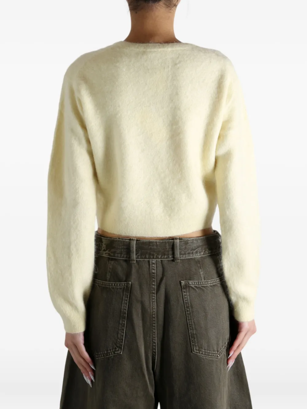 Auralee Buttoned Cardigan In Neutral
