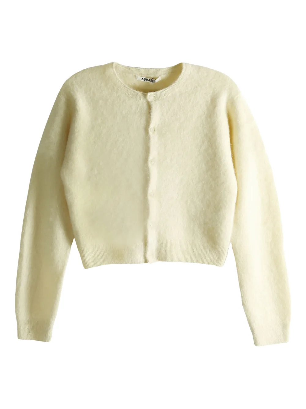 Auralee Buttoned Cardigan In Neutral