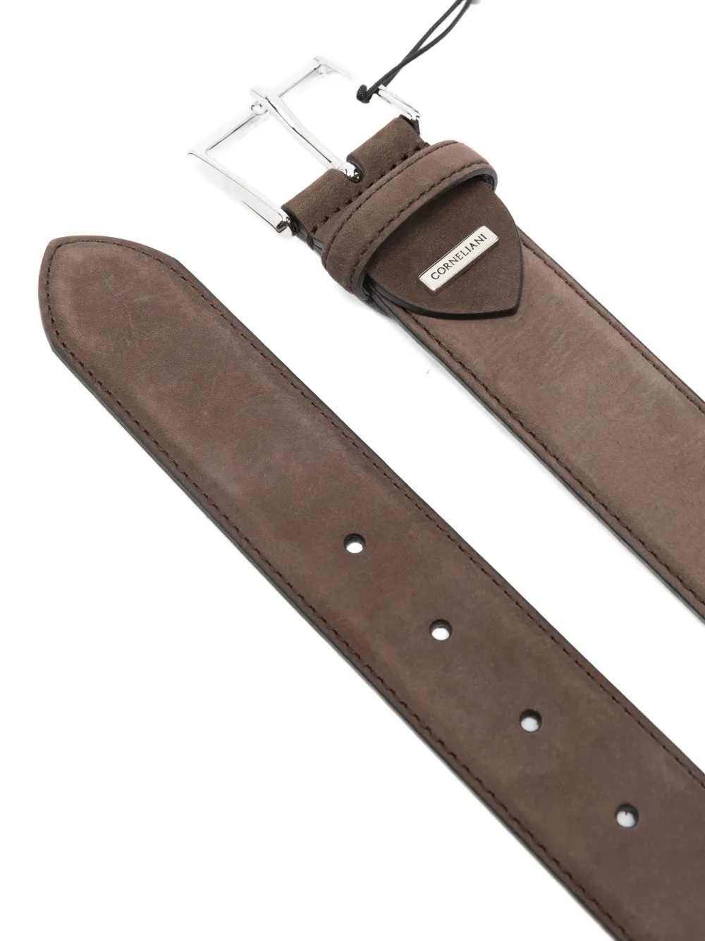 Corneliani Stitched Buckle Belt In Brown