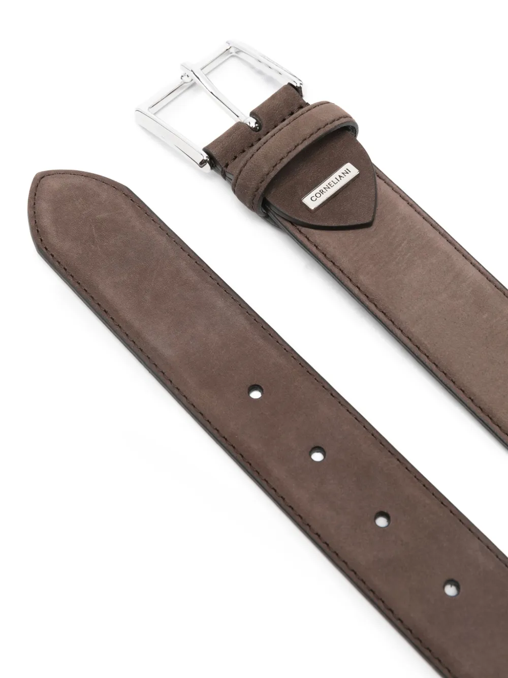 Corneliani Gespriem met stiksels Bruin