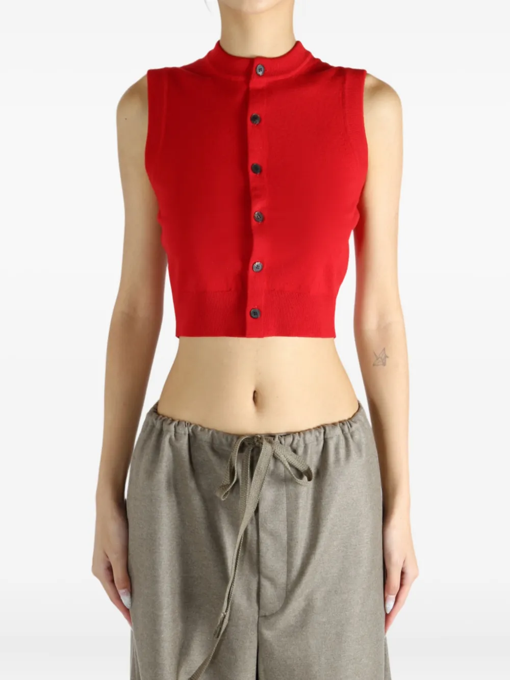 Auralee Button-closure Cardigan In Red