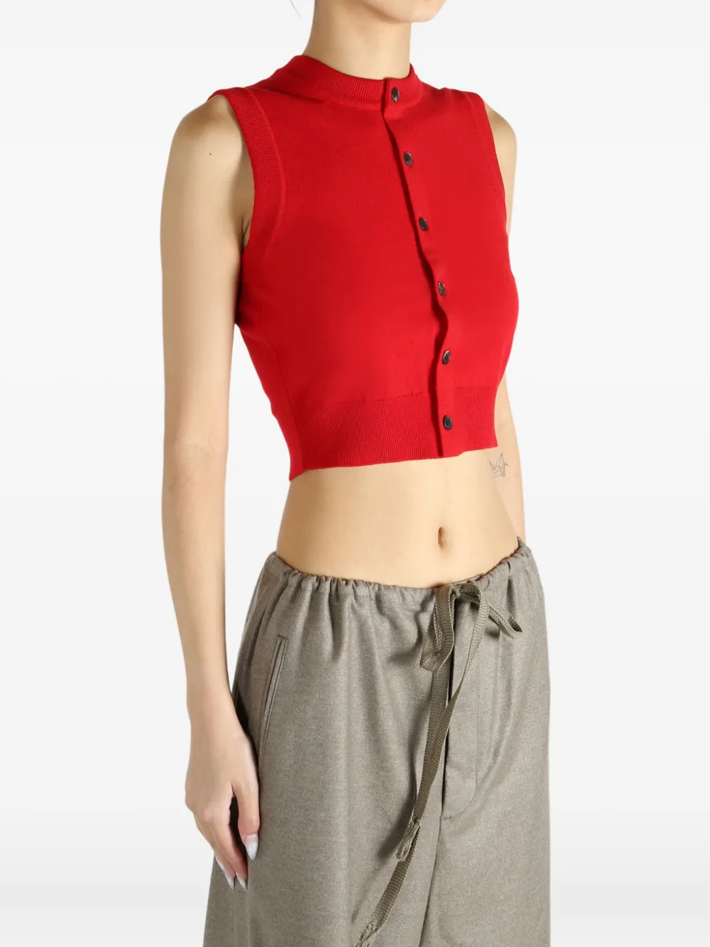 Auralee Button-closure Cardigan In Red
