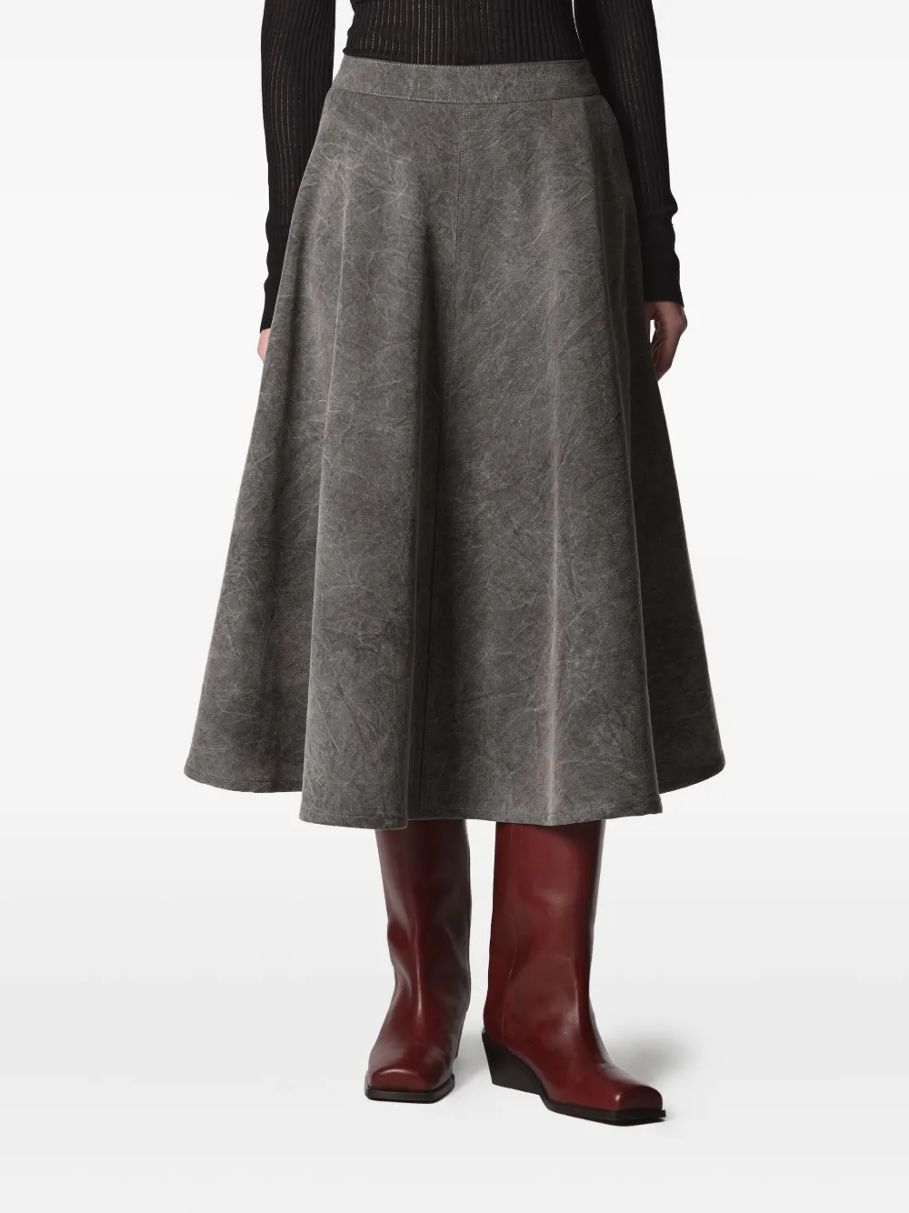 Roberto Collina A-line denim skirt | Grey | Image 1