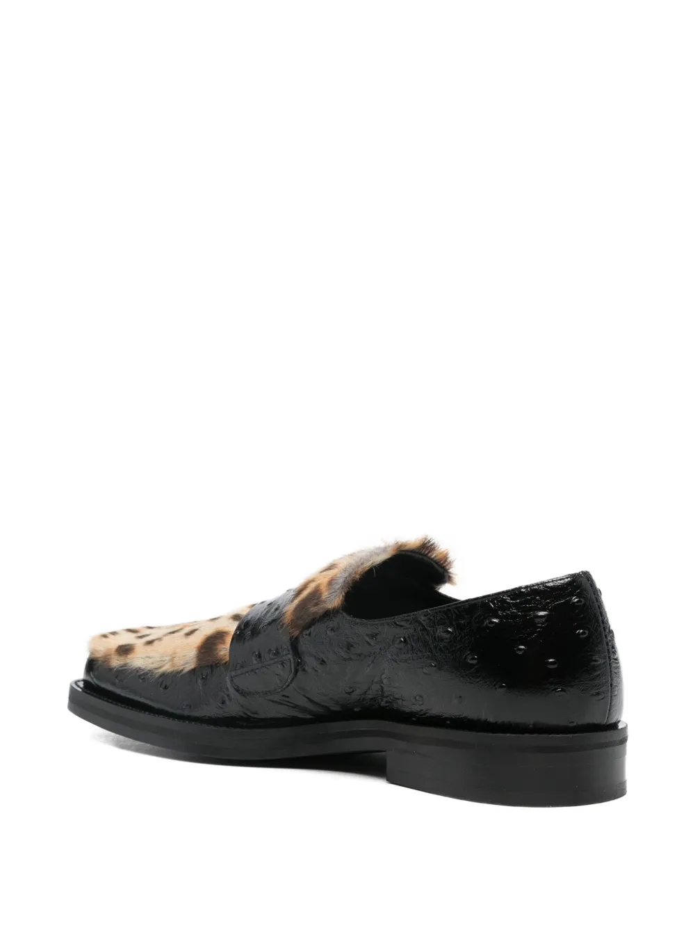 Martine Rose square-toe loafers Zwart