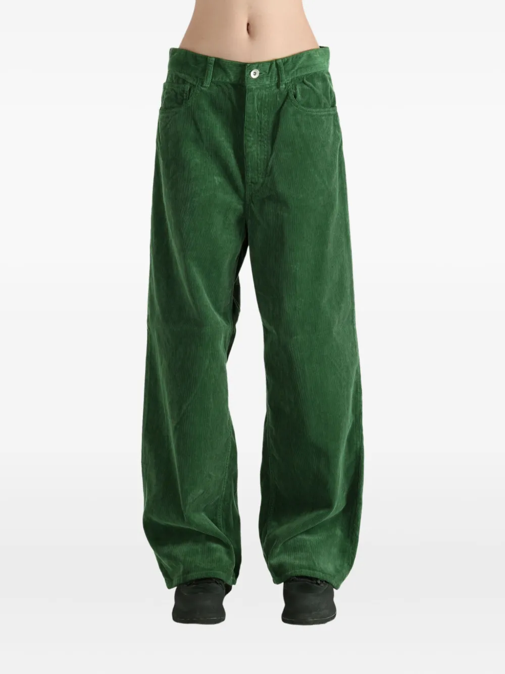 Auralee corduroy trousers - Groen