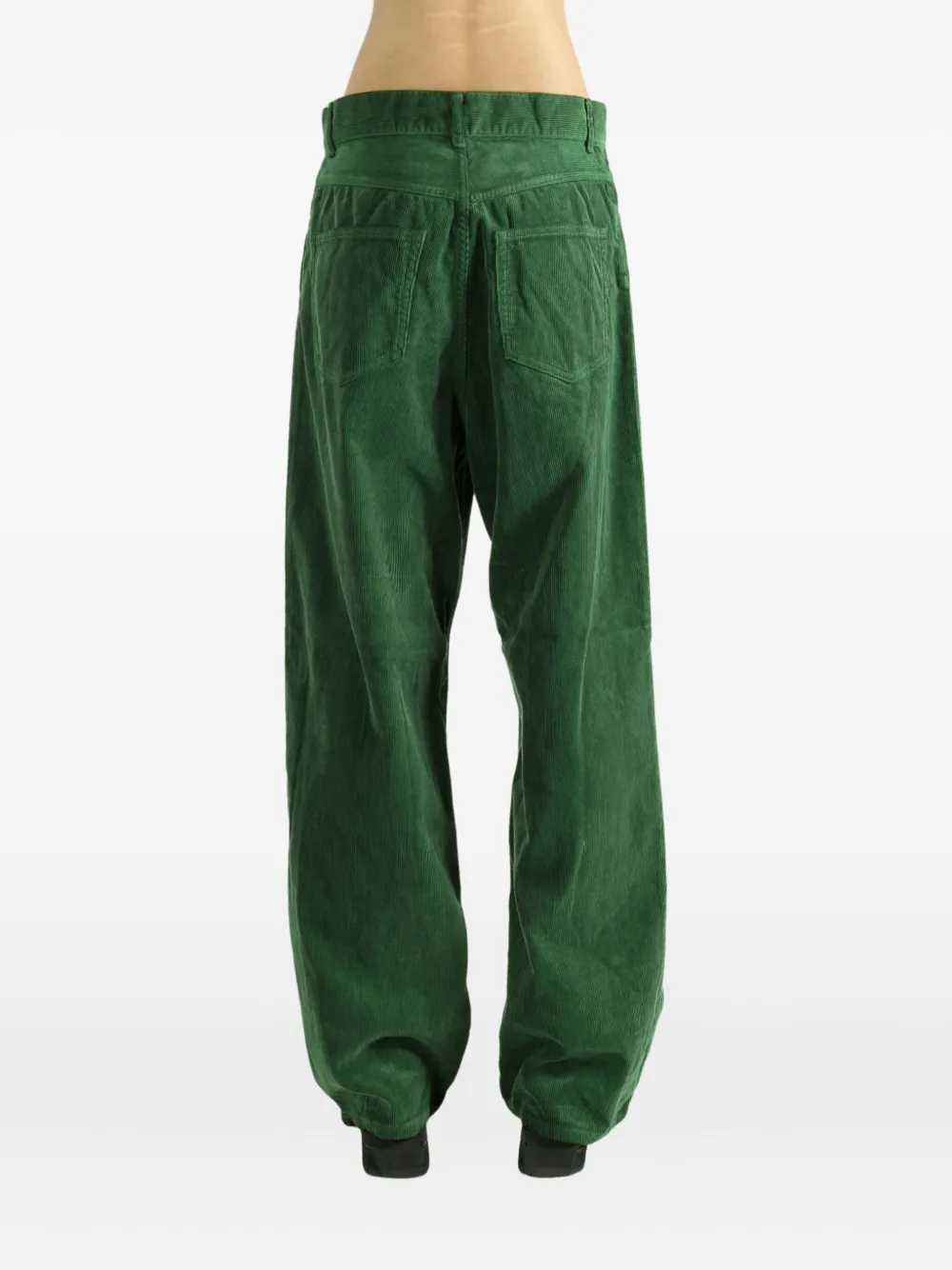 Auralee Corduroy Trousers In Green