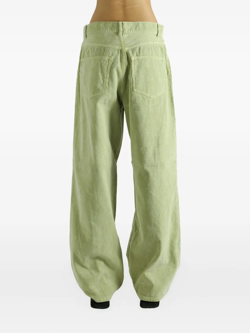 Auralee Corduroy Trousers In Green