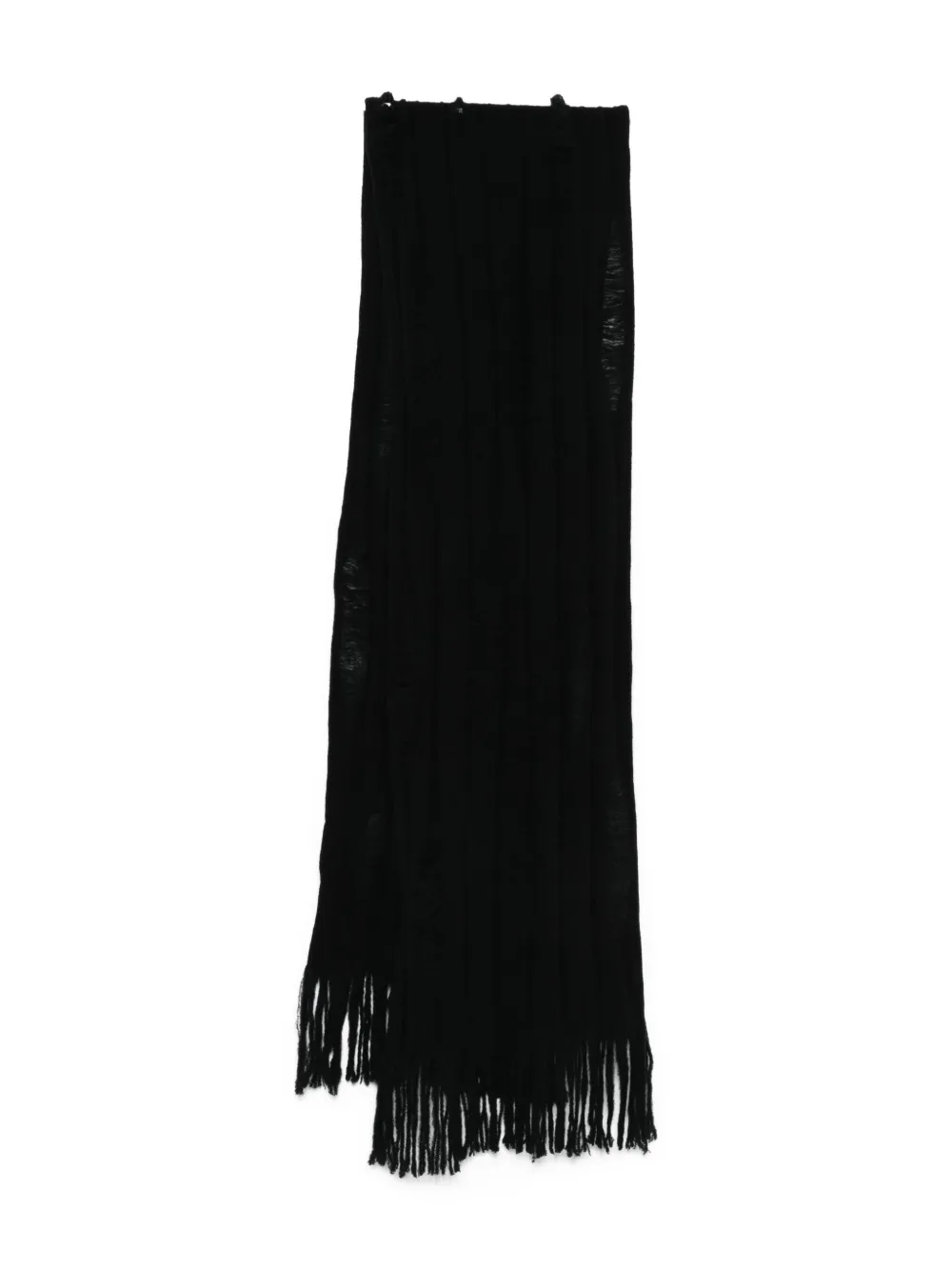 Isabel Benenato wool blend scarf | Black | Image 1