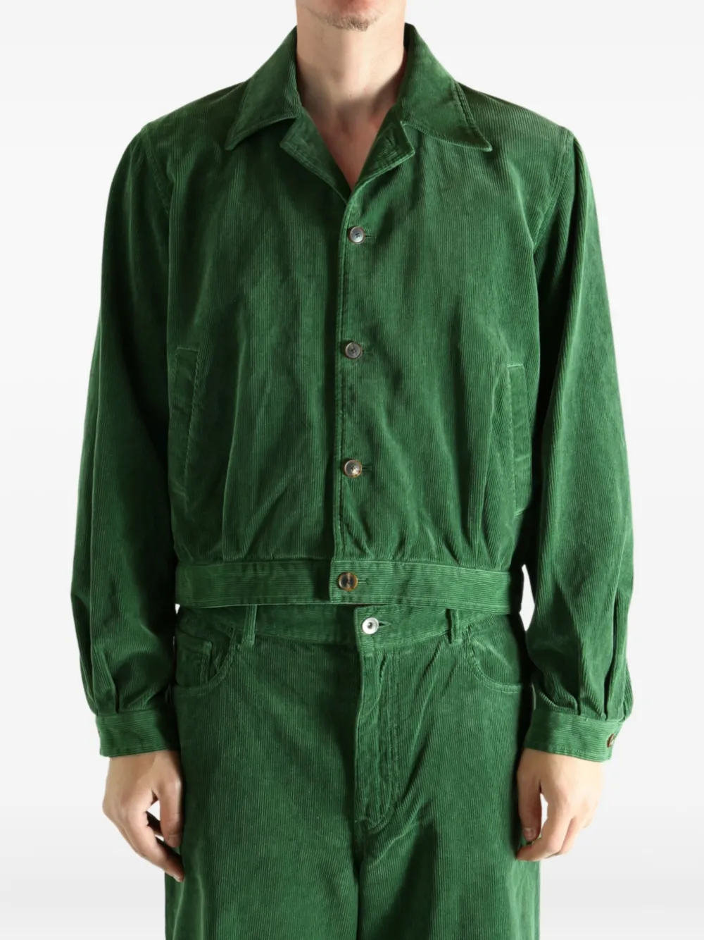 Auralee Corduroy Jacket | Green | FARFETCH ID