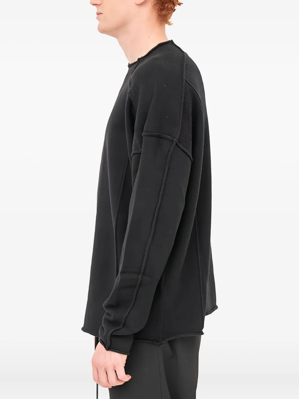 Isabel Benenato Crew-neck Sweater In Black