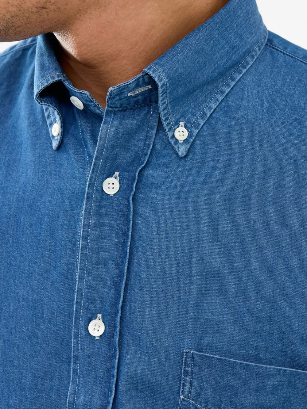 Hartford Pocket-chest Button-fastening Shirt In Blue