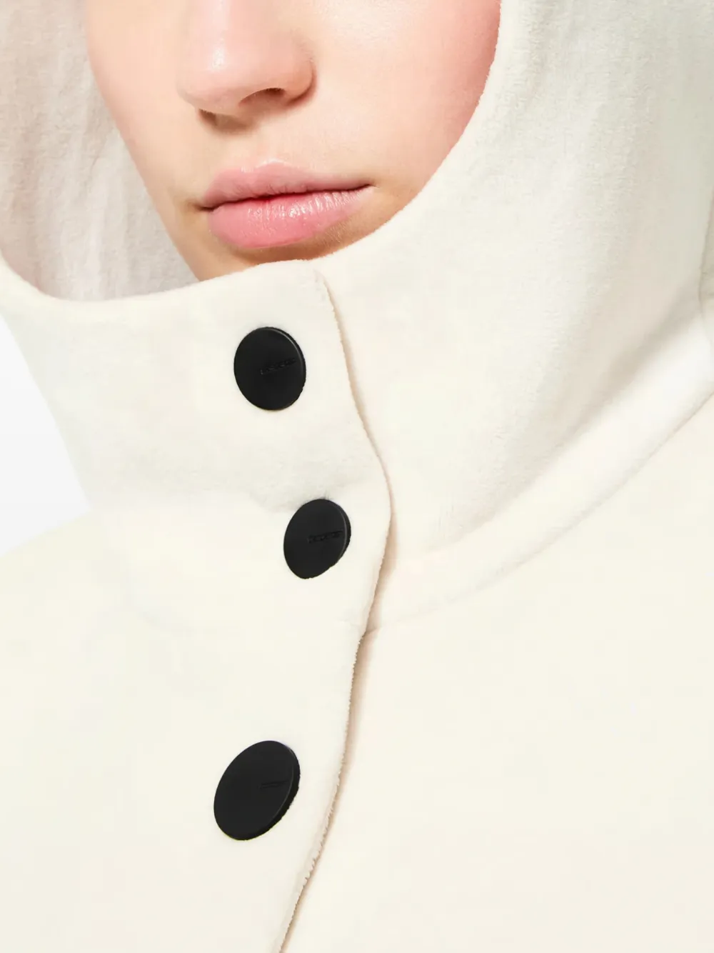 Rrd Hooded Single-breasted Coat In White