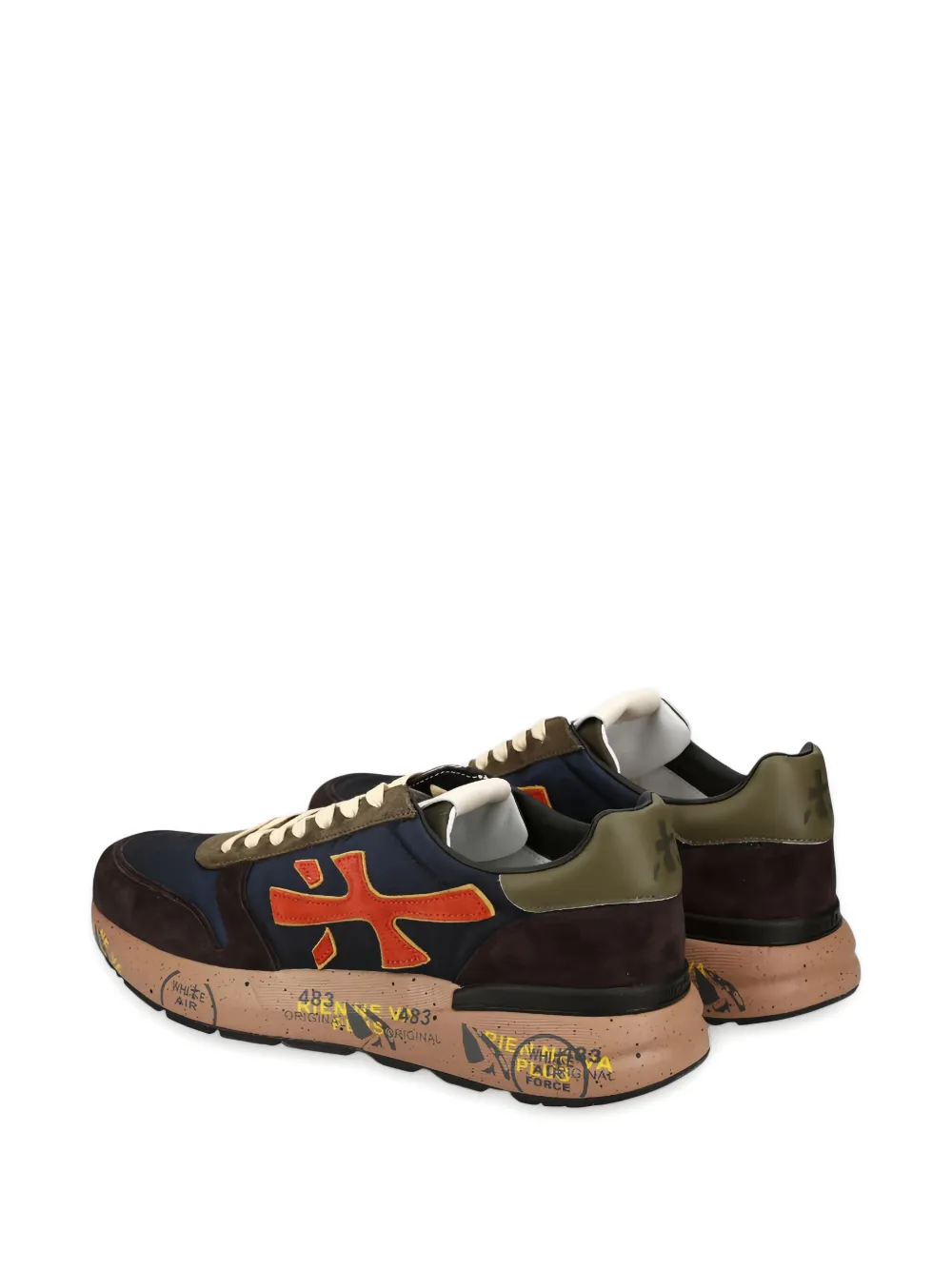 Premiata Mick suede-panelled logo sneakers Blue