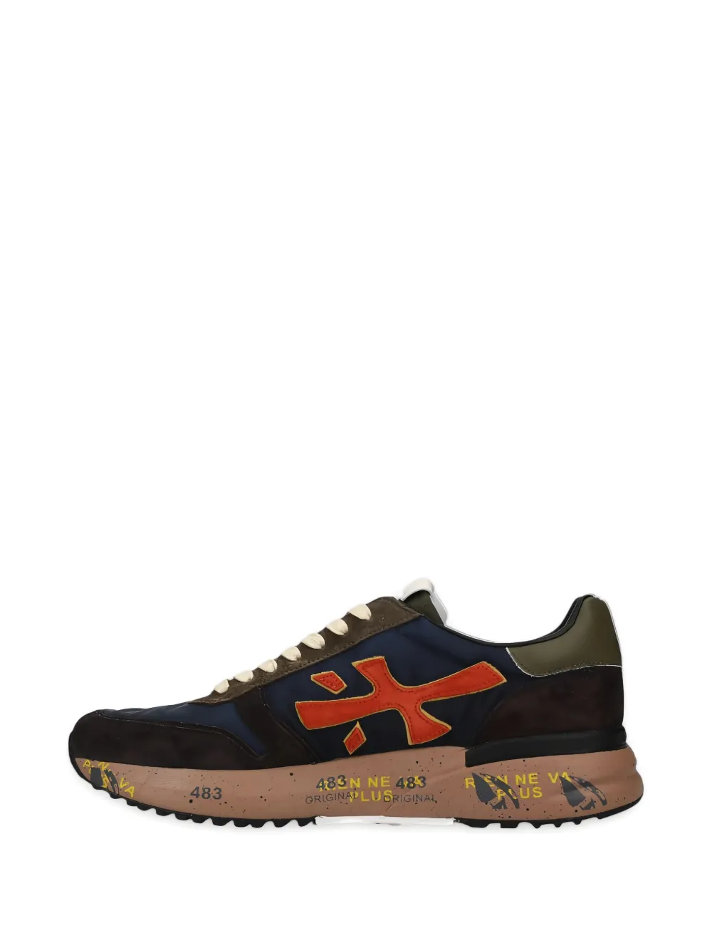 Premiata Mick suede-panelled logo sneakers Blue