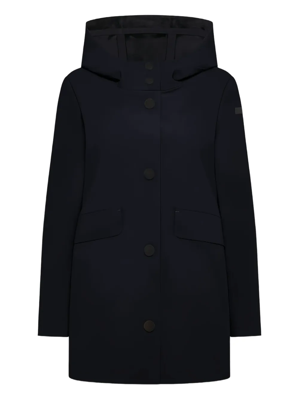 RRD logo-appliqué hooded coat | Blue | Image 1