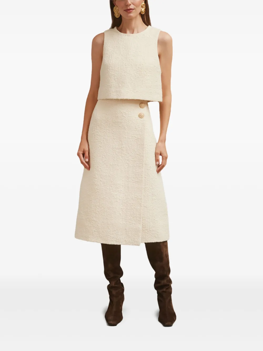 Cara Cara Luca rok met A-lijn - Beige