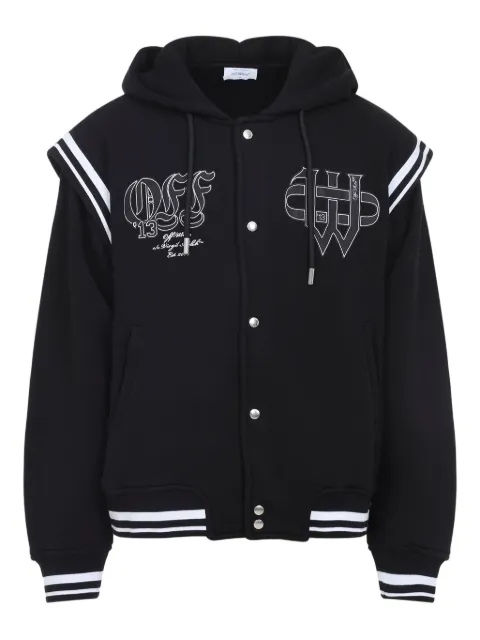 Off-White logo-embroidered hooded jacket