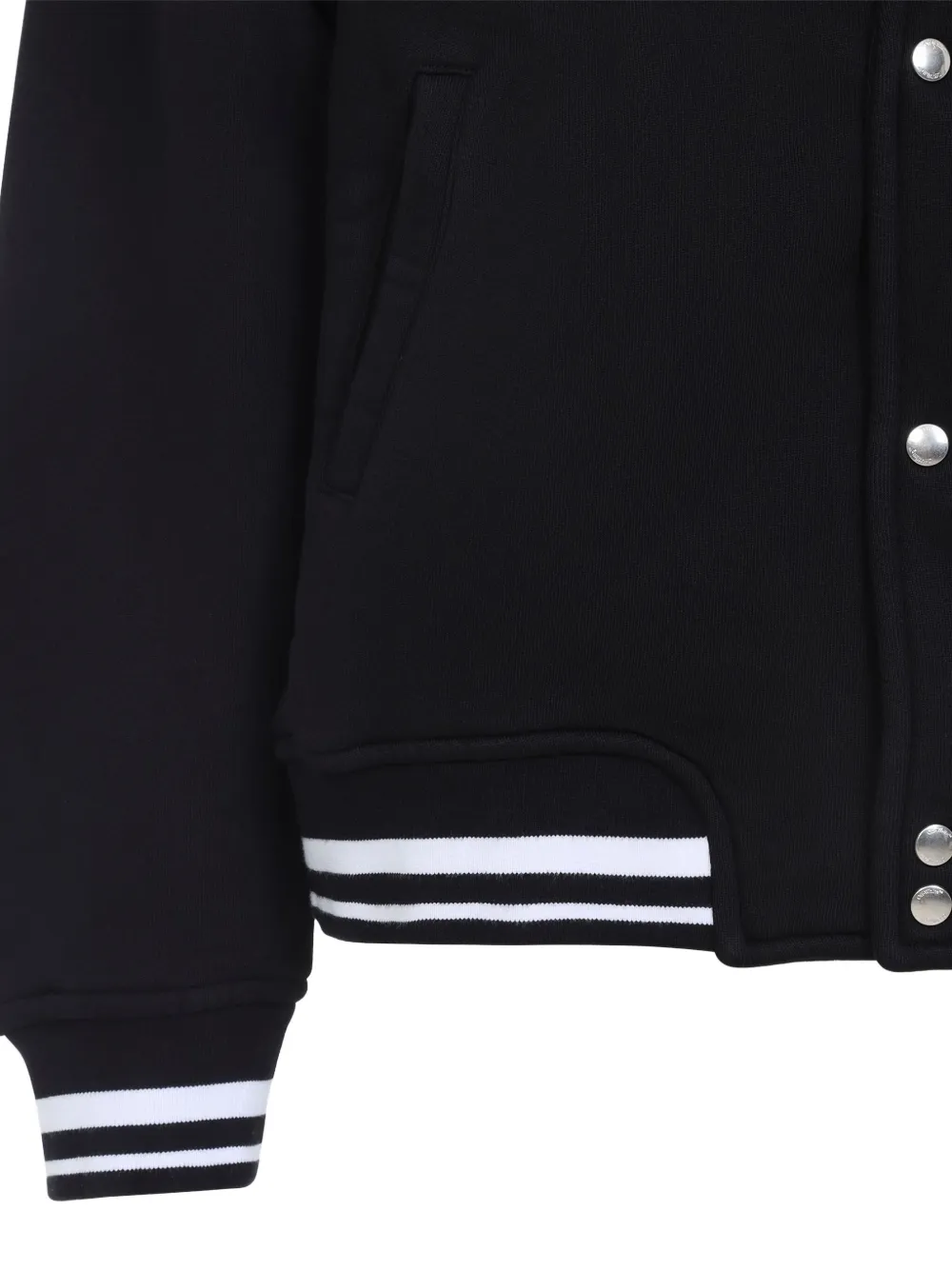 Off-white Off White Gothic Fleece Varsity Jacket In Black