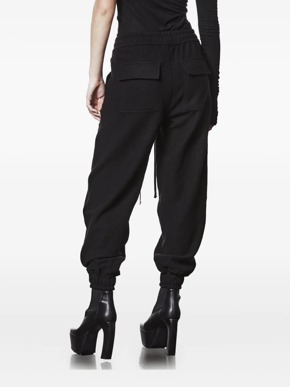 Thom Krom Drawstring Cuffed-hem Track Pants In Black